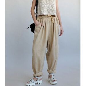 Free People Essential Double Cloth Pants Women’s Medium Mustard Seed